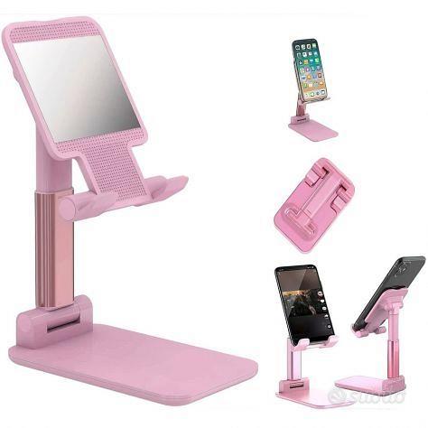 Supporto Telefono Pieghevole e Regolabile, ROSA - Telefonia In vendita a Lecco