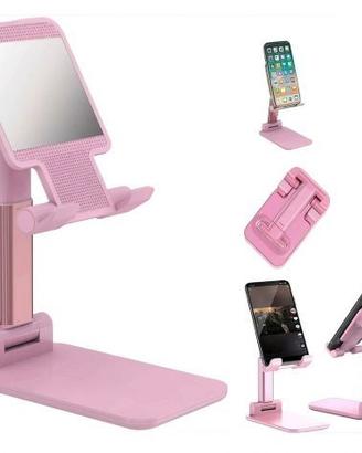 Supporto Telefono Pieghevole e Regolabile, ROSA