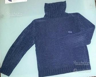 Maglione collo alto GAS ciniglia viola uva M