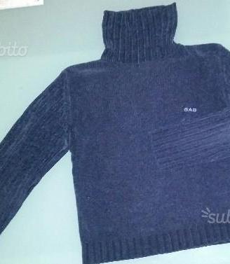 Maglione collo alto GAS ciniglia viola uva M