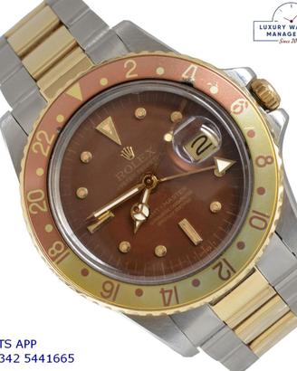 ROLEX GMT Master 1675 Tiger Eye nipple brown dial