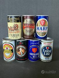 lattine di birra vuote da collezione anni 70/80