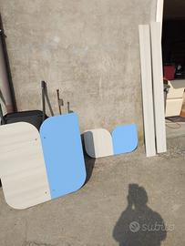 2 letti singoli con rete a doghe+1 materasso