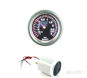 OROLOGIO PRESSIONE TURBO SFONDO NERO ILLUMINATO