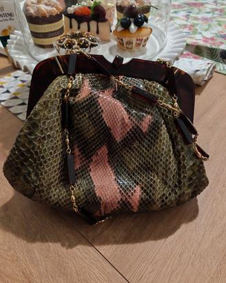 Borsa in vero Pitone Colombetti Milano parinuovo