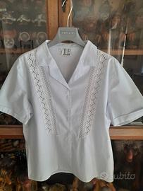 Tiziana Fausti camicia con pizzo misura 42