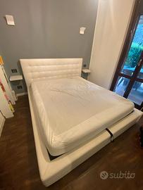 Letto contenitore bianco king size