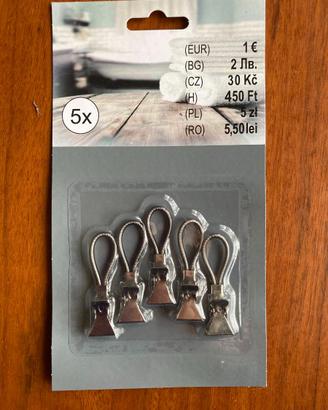 Clips per asciugamano / tenda - 70% Acciaio.