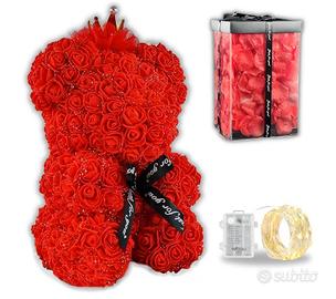 Orso Rose 25 Cm Orsetto 500 Petali Valentino donna
