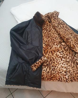 giacca donna foderata internamente in visone rever