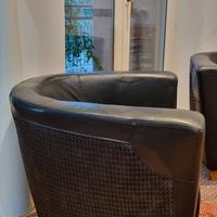 2 poltrone  pelle