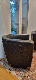 2 poltrone  pelle