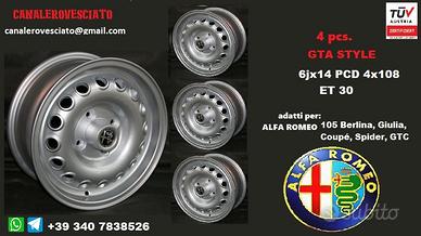 Cerchi GTA 6x14 et30 Alfa Romeo 105 Giulia GT 14