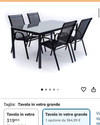 Tavolo da Giardino Vetro + Sedie