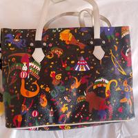 Borsa Piero Guidi con stampa colorata Circus