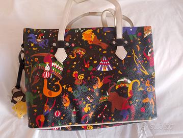 Borsa Piero Guidi con stampa colorata Circus