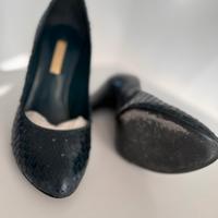 Casadei décolleté lucertola blu verde petrolio