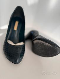 Casadei décolleté lucertola blu verde petrolio