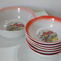 Set zuppiera e piatti - "zuppa di pesce"