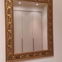 Specchio legno color oro