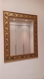 Specchio legno color oro