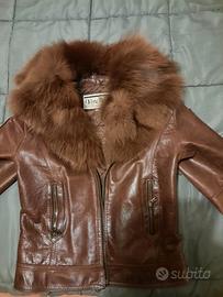 Giacca pelle e pelliccia artigianale