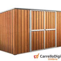 Casetta giardino in Acciaio 345x186 fin legno