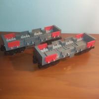 LEGO 2 VAGONI MERCI MOC CON PEZZI ORIGINALI LEGO