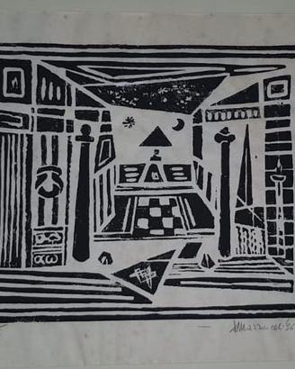 Quadro di loggia Il Tempio Massonico Mazzonelli