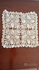 Centrino vintage quadrato  25x25 écru punto ananas