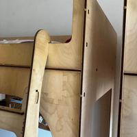 Letto singolo a soppalco marca Totem Italia