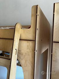 Letto singolo a soppalco marca Totem Italia