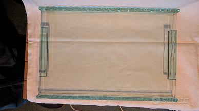 Vassoio in Vetro di Murano Verde Acqua 