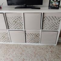 Mobiletto soggiorno Ikea Kallax porta oggetti, sma