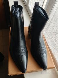 stivaletti uomo vera pelle n43