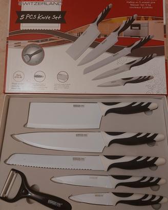 Set 5 Coltelli da Cucina Swiss Line Svizzera Nuovi