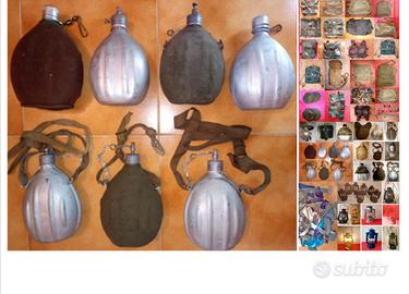 Borracce e accessori militari vintage, e altro
