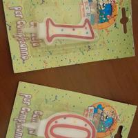 Candele per compleanno e anniversario 1 e 0