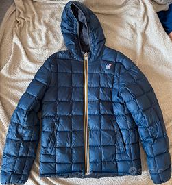 K-Way piumino reversibile blu navy/grigio scuro