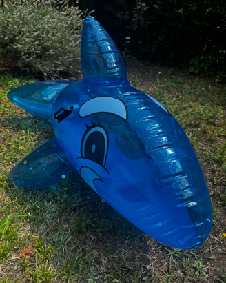 Balena delfino gonfiabile cavalcabile 150 cm