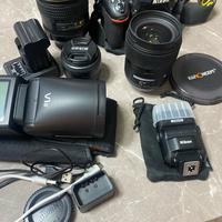 Corredo Nikon D750 ( 3 Lenti + 3 batterie +2flash)