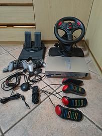 PlayStation 2 Silver+ 2 joystick+ volante+ buzz