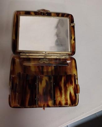 Raro Vanity Case Vintage anni '40 - Effetto Tartar