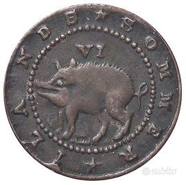 COPIA MONETA  VI PENCE BERMUDA SOMMER ISLAND