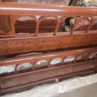 Testate Letto in Legno Massello con Intarsi