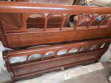 Testate Letto in Legno Massello con Intarsi