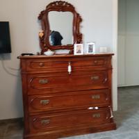 Comò + specchiera fine ‘800 restaurati – mobile di