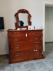 Comò + specchiera fine ‘800 restaurati – mobile di