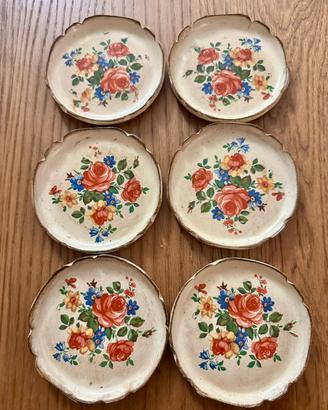 Sottobicchieri floreali vintage