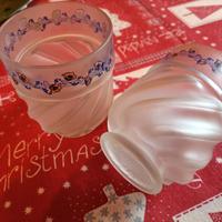 Coppia di bicchieri patè de verre, liberty